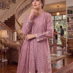 This Pakistani Suits Is One Of The Trending Dasti Pink Suit Cristal Viscous In This You Get Coty Which Give More Attractive Look In Any Occasion (Copy)