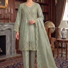 Pakistani Suit Is Perfect For Any Occasion Mehndi Heavy Chiffon With Elegant Coty With Full Of Embroidery Work