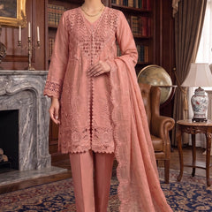 Pakistani Suit Is Perfect For Any Occasion Peach Heavy Chiffon With Elegant Coty With Full Of Embroidery Work