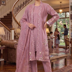 This Pakistani Suits Is One Of The Trending Dasti Pink Suit Cristal Viscous In This You Get Coty Which Give More Attractive Look In Any Occasion (Copy)