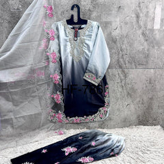 Hoor Tex Instagram Viral farshi salwar ready in shaded grey colour