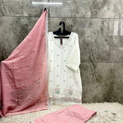 Latest Readymade Pink Heavy Crunchy Handwork Pakistani Suit In Plazo