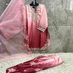 Hoor Tex Instagram Viral farshi salwar ready in shaded peach colour